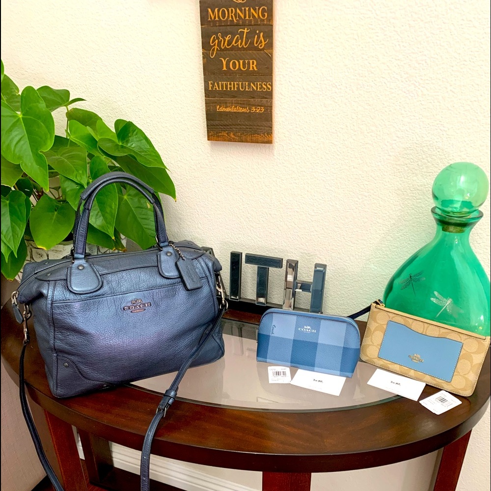 Amazing Coach Set!  MICKEY satchel /Wallet/Makeip